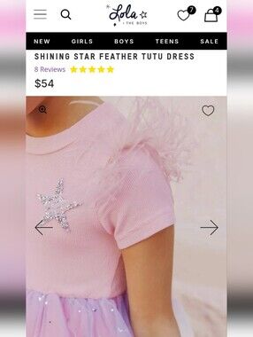 Shining Star Feather Tutu Dress